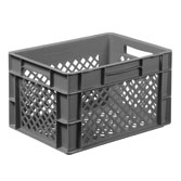 Euro grated container with open handles