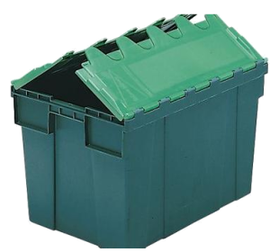 Stackable nestable box with integrated lid 10066