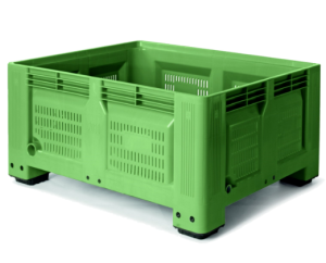 Perforated pallet container with 4 feet (1200x1000x585)