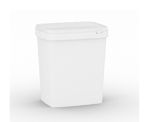 Cubo rectangular con tapa 34,20L
