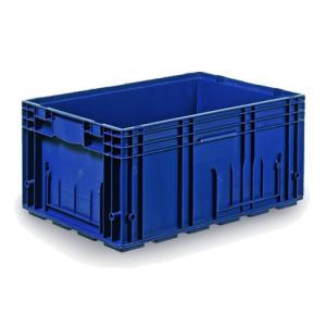 Caja KLT con etiquetero integrado y base VDA 594x396x280