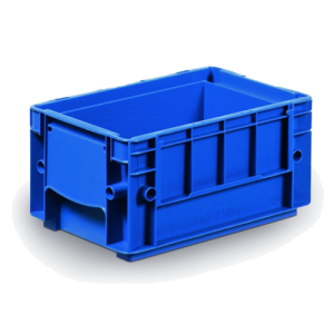 Caja KLT con etiquetero integrado y base lisa 297x198x147