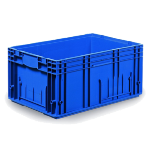 Caja KLT con etiquetero integrado y base lisa 594x396x280