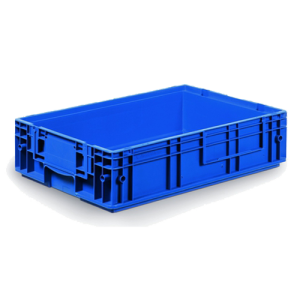 Caisse KLT avec etiquetier intégré et de base lisse