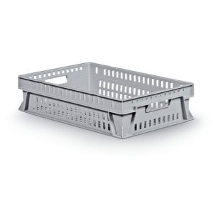 Euro mesh container with open handles