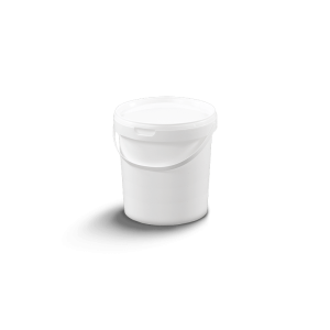 Seau poignée cylindrique en matière plastique