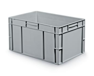 Solid euro container with integrated label holder 600x400x320