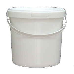 Seau cylindrique avec couvercle et poignée plastique ADR