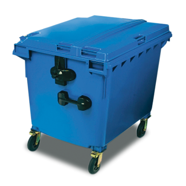 Ka 1000 garbage bin with flip lid and wheels