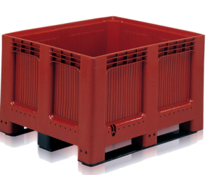 Geobox pallet with solid container and 3 skids