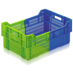 Caja fondo perforado y paredes rejadas 600x400x244