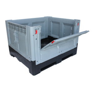 Contenedor plegable 1200x1000x800 mm 2 patines 1 puerta
