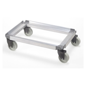 Aluminum cart 800x600 with 4 swivel wheels