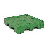 Palet de retención para 4 bidones 1300x1300x285